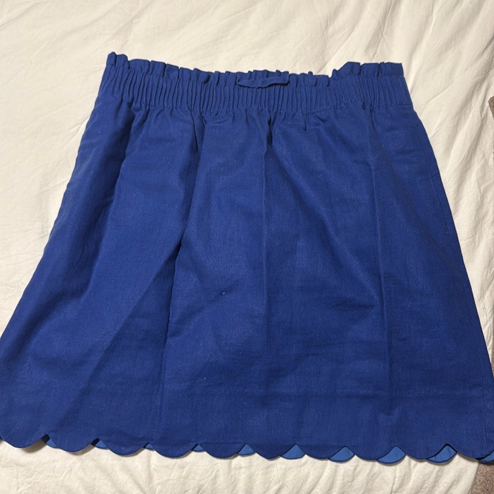 JCREW- Royal blue Scallop Skirt